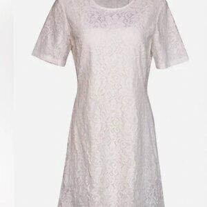 Theory | Dress | Danalice | White Lace short sleeve Mini Dress | size 0